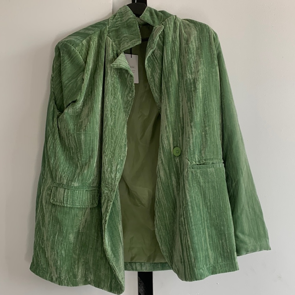 light green jacket